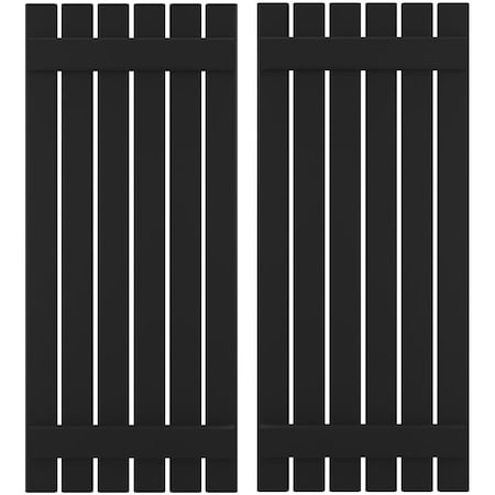 Ekena Millwork Americraft 6-Board, 2 Batten Exterior Real Wood Spaced Board-n-Batten Shutters, ARW101SB623X39BLH, PR ARW101SB623X39BLH